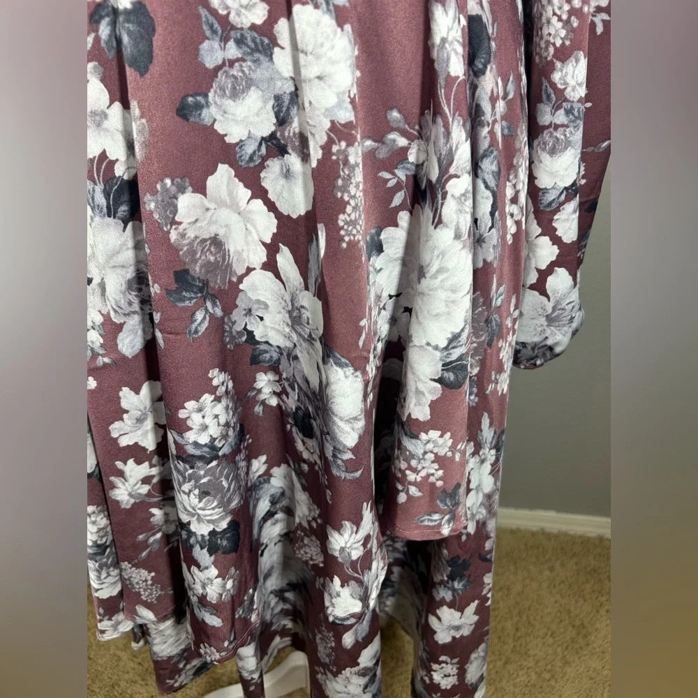 NWT Lulu's Lunette Dusty Purple Floral Midi Dress Size Small Coquette Romantic